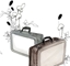 Picture of Clear Creation Karnet Swarovski kwadrat Walizki (CL1203_BL)