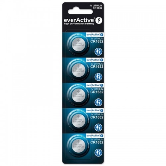 Picture of CR1632 baterija everActive litija - iepakojumā 5 gb.