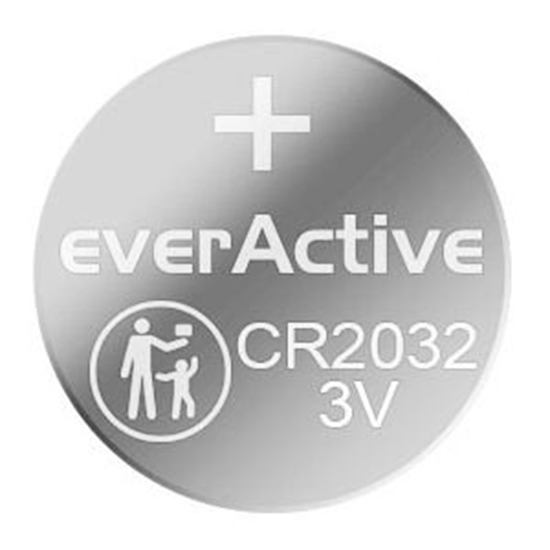 Изображение CR2032 baterija 3V everActive litija - 1 gb. bez iepakojuma (20gb. industriālais iep.)