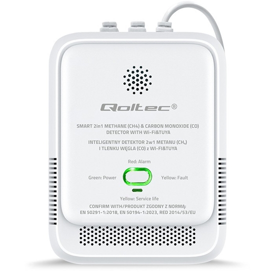 Picture of Czujnik wycieku gazu ziemnego i tlenku węgla (czadu) | Tuya | Wi-Fi | alarm 85dB | LED 
