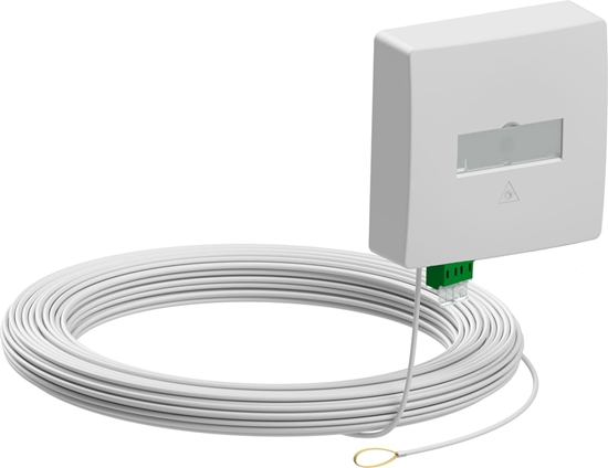 Picture of D.center ® Gf-TA 42, vorkonfektioniert & terminiert, bestückt mit 1x LCD/APC Kupplung & LC/APC-Duplex-Kabel, 15 m