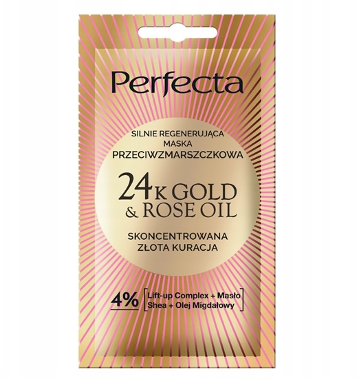 Picture of DAX PERFECTA 24K Gold&Rose Oil Maska do twarzy silnie regenerujca przeciwzmarszczkowa 8 ml