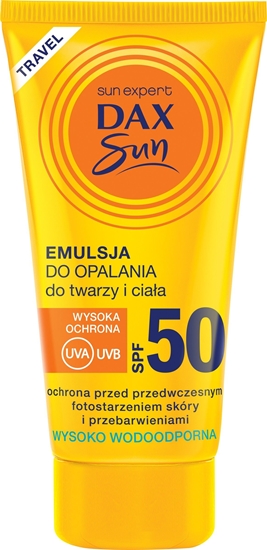 Picture of Dax Sun Emulsja do opalania do twarzy i ciaa SPF 50 travel 50 ml