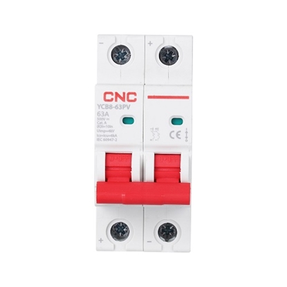 Picture of DC Miniature Circuit Breaker, 2P, 63A, Cat.A, 500VDC, 6kA