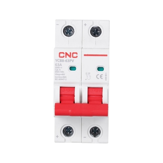 Picture of DC Miniature Circuit Breaker, 2P, 63A, Cat.A, 500VDC, 6kA