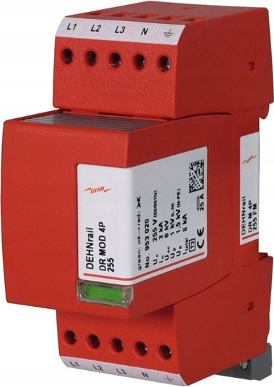 Picture of Dehn Ogranicznik przepi D Typ 3 4P 8kA 1,5kV DEHNrail M 4P 255 FM 953405