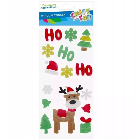 Изображение Dekoracja witeczna Craft with Fun NAKLEJ BN NA OKNO RENIFER 425X200 CF PBH 12/120