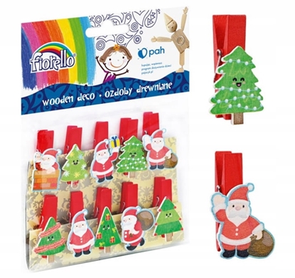 Picture of Dekors Ziemassvētku 40x20 mm knaģis koka 10gab.