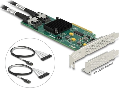 Attēls no Delock 8 port SATA PCI Express x8 Card with Connection Cable