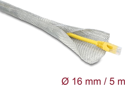Attēls no Delock Braided Sleeve for EMC shielding self-closing 5 m x 16 mm