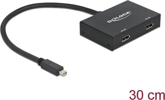 Picture of Delock DisplayPort 1.2 Splitter 1 x mini DisplayPort in > 2 x DisplayPort out 4K