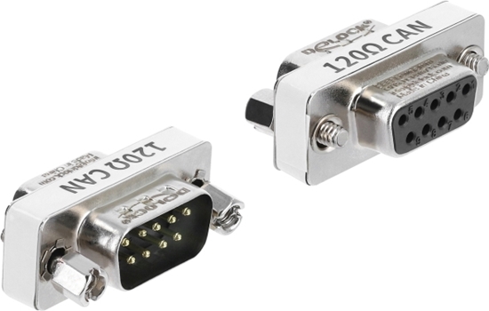 Изображение Delock D-Sub 9 pin CAN Bus Adapter male to female 120 ohms resistor
