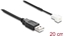 Picture of Delock Fan Cable USB 2.0 Type-A male to 3 pin (2 pins connected) fan connector male 20 cm