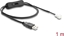 Attēls no Delock Fan Cable USB 2.0 Type-A male to 3 pin (2 pins connected) fan connector male with switch 1 m