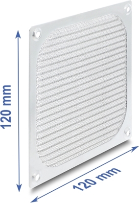 Изображение Delock Fan Grill 120 x 120 mm aluminum – fan dust filter with stainless steel filter mesh