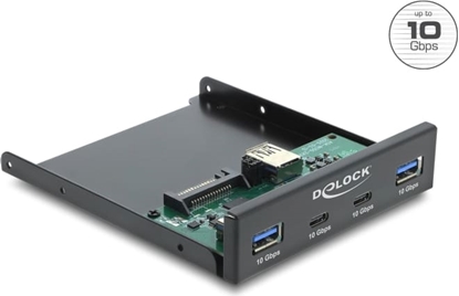 Изображение Delock Front Panel 3.5″ USB 10 Gbps 2 x USB Type-C™ + 2 x USB Type-A