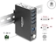 Picture of Delock Industry Hub 4 x USB 5 Gbps Type-A with 8 kV ESD protection and DIN rail mounting