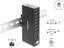 Изображение Delock Industry Hub 7 x USB 5 Gbps Type-A with 8 kV ESD protection and DIN rail mounting