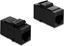 Picture of Delock Keystone Module Coupler RJ14 jack to RJ14 jack Cat.3 plastic black
