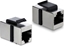 Picture of Delock Keystone Module coupler RJ45 jack to RJ45 jack Cat.6 shielded metal silver / black