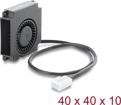 Изображение Delock Radial Fan / Blower Fan 12 V DC 40 x 40 x 10 mm with 3 pin fan connector, black