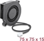 Picture of Delock Radial Fan / Blower Fan 12 V DC 75 x 75 x 15 mm with 3 pin fan connector, black