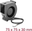 Изображение Delock Radial Fan / Blower Fan 12 V DC 75 x 75 x 30 mm with 3 pin fan connector, black