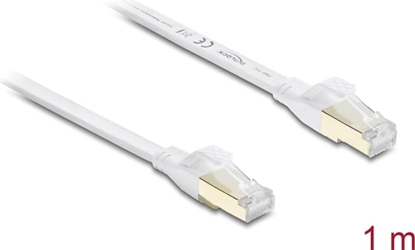 Attēls no Delock RJ45 Flat Patch Cable Cat.8.1 U/FTP up to 40 Gbps 1 m white
