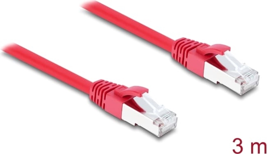 Picture of Delock RJ45 Network Cable Cat.6A S/FTP 3 m red