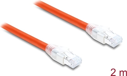 Attēls no Delock RJ45 Network Cable Cat.8.1 S/FTP 2 m up to 40 Gbps orange