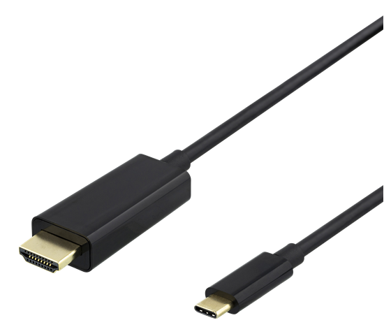 Picture of Deltaco USB-C to HDMI cable  4K UHD  0.5 m  Black