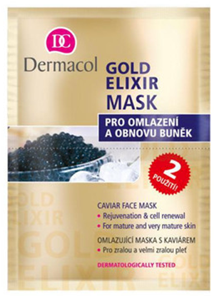 Изображение Dermacol Zen Gold Elixir Caviar Face Mask 2 x 8 ml