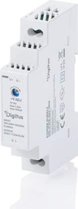 Picture of Digitus 12V / 1.25A / 15W Step-Shape DIN-Rail Power Supply (Ultra-Slim, Class II)