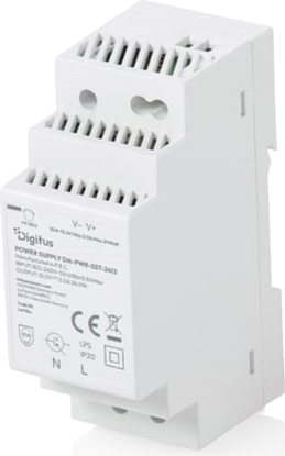 Picture of Digitus 12V / 2A / 24W Step-Shape DIN-Rail power supply unit (Slim, Class II)