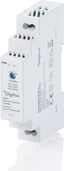 Изображение Digitus 24V / 0.63A / 15W Step-Shape DIN-Rail power supply unit (Ultra-Slim, Class II)