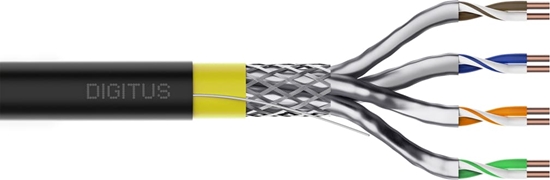 Picture of Digitus CAT 7A S/FTP data cable - underground installation cable, 1000 m drum, simplex, PE