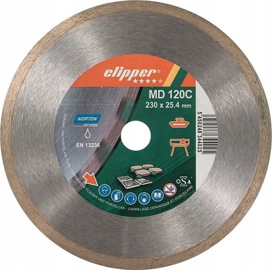 Изображение Dimanta griešanas disks Norton MD 120C; 230x25,4 mm