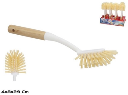 Attēls no Dishwashing Brush with Bamboo Handle, 29 x 8 x 4 cm