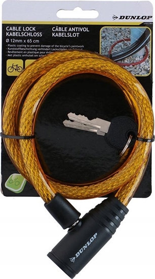 Picture of Dunlop Dunlop - Zapicie do roweru spiralne na klucz 65 cm (pomaraczowy)