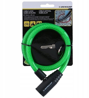 Изображение Dunlop Dunlop - Zapicie do roweru spiralne na klucz 65 cm (zielony)