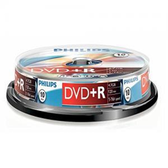 Picture of DVD+R 120min/4.7Gb/16x (cake)10 PHILIPS