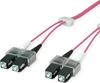 Picture of Easylan Patch cables LED-Duplex 50/125µm OM4, SC/SC, violet, 5 m