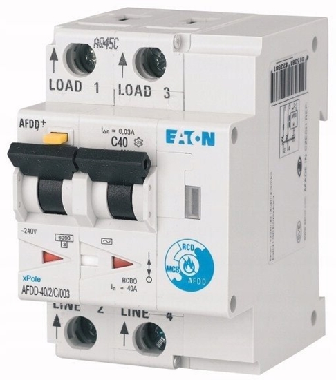 Picture of Eaton Przeciwpoarowy detektor iskrzenia 2P 40A C 0,03A Typ AC AFDD-40/2/C/003 187239
