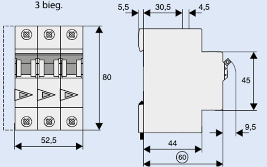 Picture of Eaton Wycznik nadprdowy FAZ-C0,5/3 - 278856