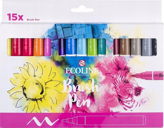 Picture of EcoLine Ecoline Brush Pen set | 15 colours