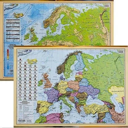 Изображение Eko Graf Podkadka na biurko - Mapa pol-fizyczna Europy