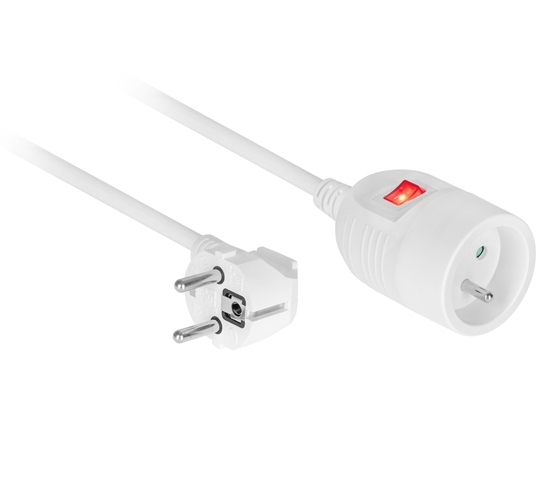 Picture of Elektrības pagarinātājs, spraudnis - rozete, 3m, ar slēdzi