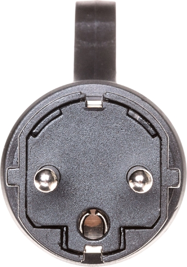 Изображение Elektro-Plast Wtyczka prosta gumowa z uchwytem b/u 16A 2P IP44 FWG czarna (51.224)