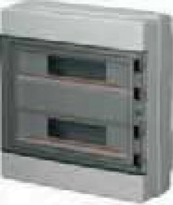 Attēls no Elettrocanali Rozdzielnica moduowa 2x18 n/t bezhalogenowa drzwi transp.IP65 szyna N+PE szara 1000V AC 1500V DC PV UV 400x400x140, EC62036E