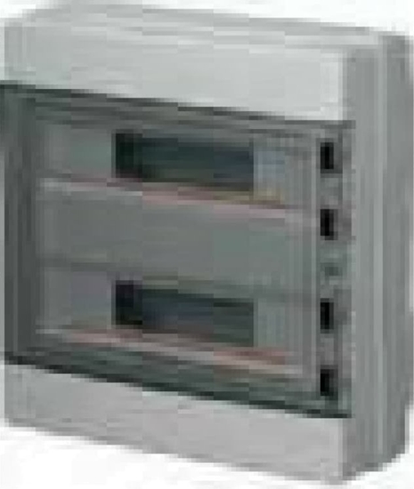 Picture of Elettrocanali Rozdzielnica moduowa 2x18 n/t bezhalogenowa drzwi transp.IP65 szyna N+PE szara 1000V AC 1500V DC PV UV 400x400x140, EC62036E